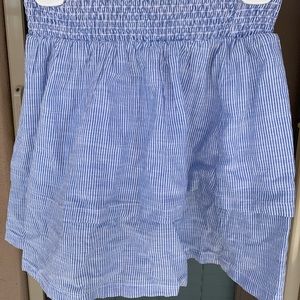 H&M blue and white striped layered skirt. NWT
